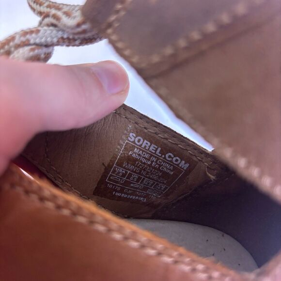 Sorel Women's Tan Leather Cutout Side Lace Up Sandals Size 7.5 - Picture 8 of 8